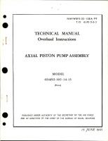 Overhaul Instructions for Axial Piston Pump Assembly - 024692-102-14-13