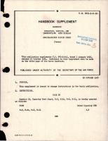 Supplement to Operation, Service and Overhaul Instructions w Parts for Engine Driven Vacuum Pumps