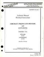 Overhaul Instructions for Aircraft Propeller Spinner and Anti-Icing - Assembly No. Spinner 549427 and Afterbody 557635