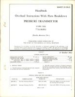 Overhaul Instructions with Parts Breakdown for Pressure Transmitter - Type 7724-30-B5-1