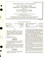 Overhaul Instructions with Parts Breakdown for Left and Right Hand Hydraulic Actuating Cylinders Part No. 1011940 