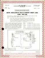 Installation of Relay in Inverter Circuit for B-26B, B-26B-1, and B-26C