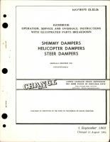 Operation, Service and Overhaul Instructions with Illustrated Parts for Shimmy Dampers - Helicopter Dampers - Steer Dampers