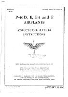 Structural Repair Instructions for P-40D, P-40E, P-40E-1 and P-40F