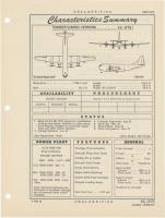 KC-97G Boeing Stratofreighter - Tanker (Cargo Version) - Characteristics Summary