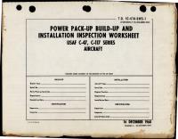 Power Pack-Up Build-Up and Installation Inspection Worksheet for C-47 and C-117 Series