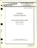 Overhaul Instructions for Elevator Drive Unit - Part D892-1 