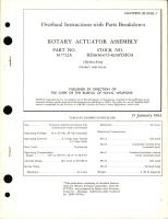 Overhaul Instructions with Parts Breakdown for Rotary Actuator Assembly 617712A
