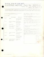 Difference Data Sheet for Electric Motor - Part 32370-6 - Model DCM23-13-1