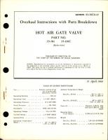 Overhaul Instructions with Parts Breakdown for Hot Air Gate Valve - Part 35-181, 35-181C