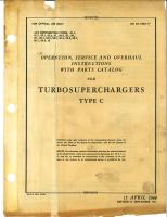 Operation, Service, & Overhaul Instructions with Parts Catalog for Turbosuperchargers Type C