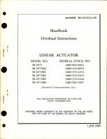 Overhaul Instructions for Linear Actuator - Model M-2975, M-2975M2, M-2975M3, M-2975M4, M-2975M5, and M-2975M6