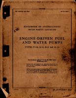 Instructions with Parts for Engine-Driven Fuel and Water Pumps - Types F-10, G-6, G-9 and G-10 