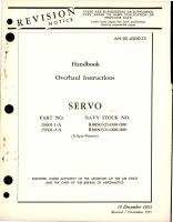 Overhaul Instructions for Servo - Part 15601-1-A and 15601-2-A