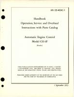 Operation, Service and Overhaul Instructions with Parts Catalog for Automatic Engine Control - Model CO-3F