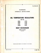 Overhaul Instructions for Airesearch Oil Temperature Regulators & Heat Exchanger