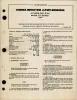 Overhaul Instructions with Parts Breakdown for Pilot's Seat Actuator - EM1400 and EM1400-1 