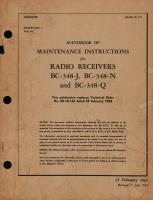 Maintenance Instructions for Radio Receivers BC-348-J, BC-348-N and BC-348-Q