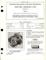 Overhaul Instructions with Parts Breakdown for Axivane Aircraft Fan - X702-257 