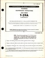Supplement to Maintenance Instructions for T-29A