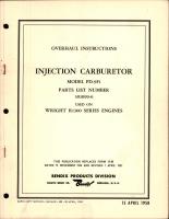Overhaul Instructions for Injection Carburetors Model PD-9F1 Used on R-1300 Engines