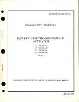 Illustrated Parts Breakdown for Rotary Electro-Mechanical Actuator - Parts 25730030-02, 25730030-20, 25730060-01, and 25730060-20 