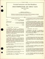 Overhaul Instructions with Parts Breakdown for High-Temperature Air Check Valve - Part M941