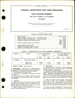 Overhaul Instructions with Parts Breakdown for Flap Actuator Assembly - Parts 25-69402-1 and 25-69402-2 