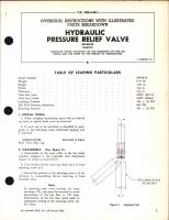 Overhaul Instructions with Illustrated Parts Breakdown for Hydraulic Pressure Relief Valve AB-68-02