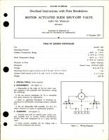 Overhaul Instructions with Parts for Motor Actuated Slide Shut Off Valve - Part WE5463-2D