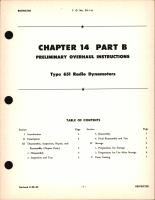 Preliminary Overhaul Instructions for Type 651 Radio Dynamotors