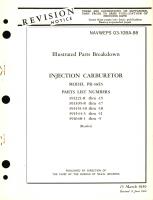 Illustrated Parts Breakdown for Injection Carburetor Model PR-58E5 Parts List No. 391221, 291395, 391451, 131544, 391648