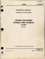 Overhaul Instructions for Constant Displacement Hydraulic Pump Assemblies - PF-713 Series 