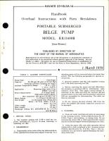 Overhaul Instructions with Parts Breakdown for Portable Submerged Bilge Pump Model RR600B 