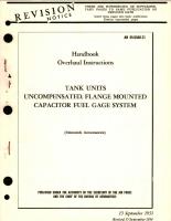 Overhaul Instructions for Tank Units, Uncompensated, Flange Mounted Capacitor Fuel Gage System