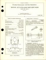 Overhaul Instructions with Parts Breakdown for Motor Actuated Slide Shut-Off Valve - Part 106315