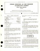 Overhaul Instructions with Parts Breakdown for Accumulator Assembly Part No. 1356