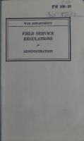 Field Service Regulations for Administration