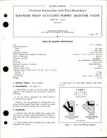 Overhaul Instructions with Parts for Solenoid Pilot Actuated Poppet Selector Valve - Part 113195