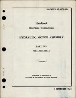 Overhaul Instructions for Hydraulic Motor Assembly - Part MF24-3906-30BC-4 
