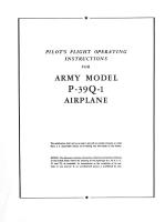 Pilot's Flight Operating Instructions for Army Model P-39Q-1