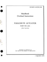 Overhaul Instructions for Parachute Actuator for Part No. 1003 