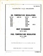 Illustrated Parts Breakdown for Oil Temperature Regulators, Heat Exchanges, and Fuel Temperature Regulators 