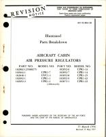 Illustrated Parts Breakdown for Aircraft Cabin Air Pressure Regulators