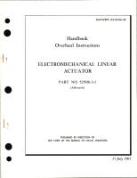  Overhaul Instructions for Electromechanical Linear Actuator - Part 525918-3-1 