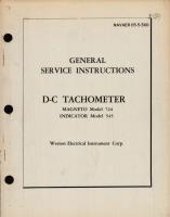 General Service Instructions for D-C Tachometer Magneto Model 724 Indicator Model 545 