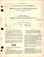 Overhaul Instructions with Parts Breakdown for Forward and AFT Throttle Quadrant - Part 5L3500-1 and 5L3500-3 