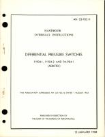 Overhaul Instructions for Differential Pressure Switches - P-904-1, P-904-2, and PA-904-1
