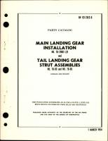 Parts Catalog for Main Landing Gear Installation and Tail Landing Gear Strut Assembly
