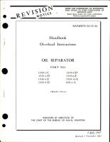 Overhaul Instructions for Oil Separator - Parts 1545-1-C, 1545-1-D, 1545-4-E, 1545-5-D, 1545-6-D, 1545-6-E, 1545-14-E, and 659-1-A